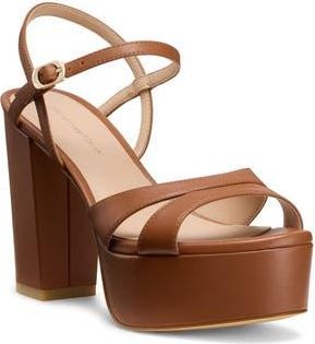 Stuart Weitzman Maia Platform Sandal in Saddle at Nordstrom Rack, Size 10.5