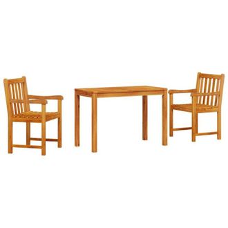 vidaXL Conjunto De Comedor De Jard&iacute;n 3 Pcs Marr&oacute;n Vidaxl