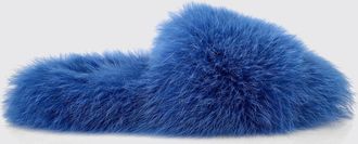 Philipp Plein Ciabatte slide in pelliccia con tacco basso