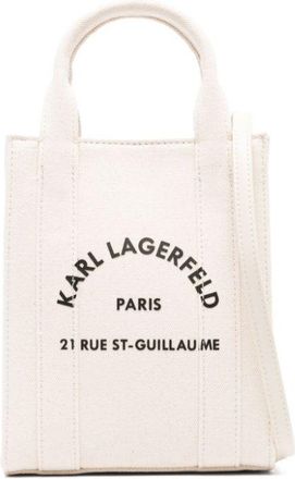 Karl Lagerfeld small Rue St-Guillaume Square tote bag - women - Recycled Cotton/Cotton - OS - Neutrals