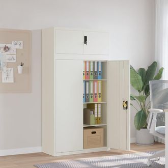 vidaXL Armario Archivador De Acero Blanco 90x40x180 Cm Vidaxl