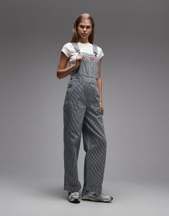 Dickies Hickory - Salopette a righe blu