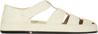 Osklen Soho Resort leather cage sandals - White