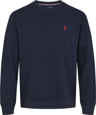 U.S.Polo Association Mens Dark Sapphire Crew Neck 100% Cotton Regular Fit Sweatshirt