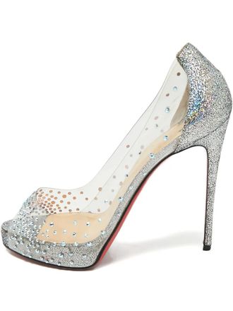 Christian Louboutin Pumps met plateauzool en studs - Wit