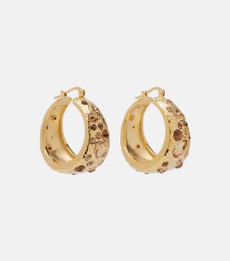 Oscar De La Renta Crystal-embellished hoop earrings