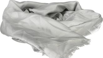 GANT Contrast Detail Scarf - Dames - Sjaals - Grijs - ONE Size - Wol - Accessoires