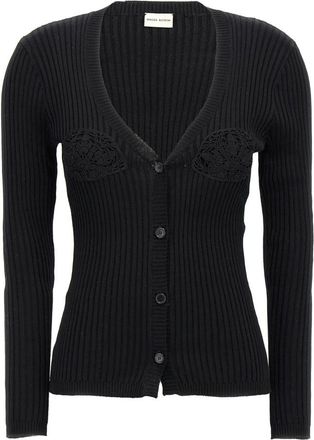 Magda Butrym 08 Cardigan - Dames - Vesten - Zwart - M - Katoen - Truien & Vesten