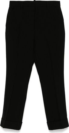 DKNY tapered leg trousers - women - Polyester/Spandex/Elastane - 6 - Black
