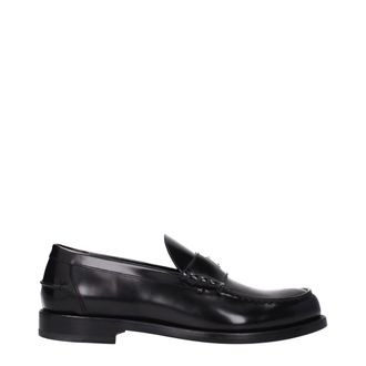 Givenchy Black Leather Slip-On Mens Loafers