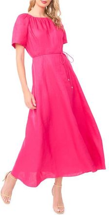 Ted Baker Allison Raglan Sleeve Linen Maxi Dress in Beetroot Pink at Nordstrom, Size X-Large