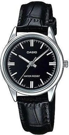 Casio Womens Classic Black Dial Leather Strap Analog Watch - LTP-V005L-1AUDF