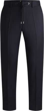 BOSS Extra-slim-fit pants in virgin-wool serge