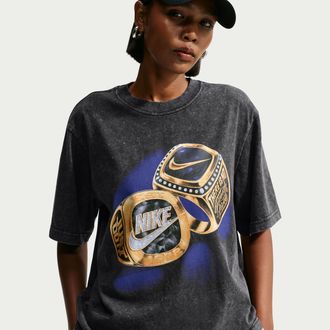 Nike Womens Nike Sportswear Classic Boxy T-Shirt in Black | IM6480-010