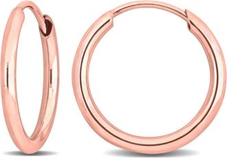 Amour 13mm Hoop Earrings in 14k Rose Gold