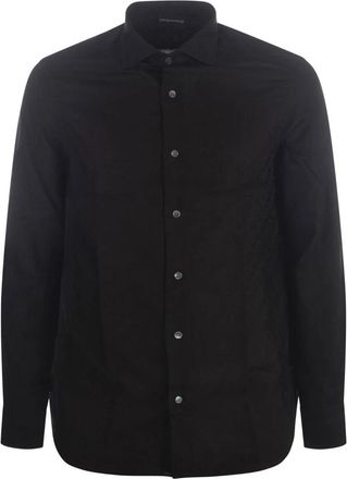 Emporio Armani Zwarte Casual Shirt 3R1C861K0Dzf 083 - Heren - Casual Overhemden - Zwart - 2XL - Overhemden