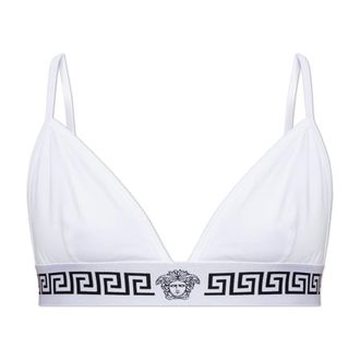 Versace Ondergoed, Dames, Wit, S, Katoen, Katoenen Jersey Bralette
