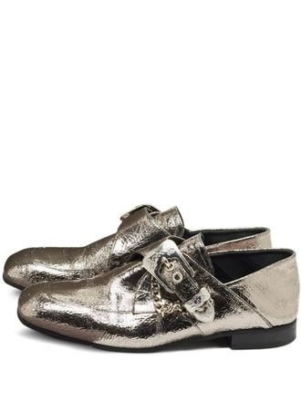 Alexander McQueen buckled Derby shoes - Silver