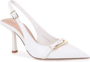 Berness Coraline Pointed Toe Slingback Pump in White at Nordstrom Rack, Size 7.5