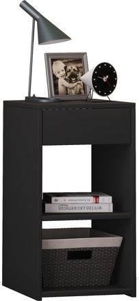 ebuy24 Ebuy24 - Mueble De Noche Vcm Mesita De Noche Mesita De Noche Dimensiones Aprox. Al. 65 X An. 35 X P. 35 Cm - Sledo Maxi (negro)