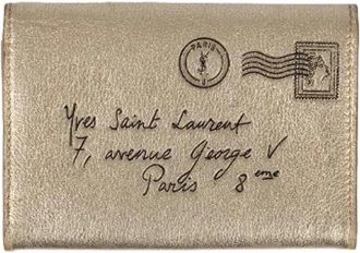 Saint Laurent Pre-owned Leren Portemonnee - Dames - Vintage Accessoires - Geel - ONE Size - Leer - Vintage