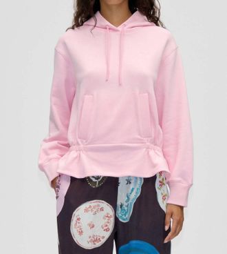 Stine Goya Cinched Waist Sweatshirt In Muted Blush
