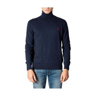 U.S.Polo Association Turtleneck Trui Klassieke Pasvorm - Heren - Coltruien - Blauw - 2XL - Katoen - Truien & Vesten