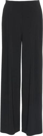 Norma Kamali Geplooide Wijde Pijpen Broek - Dames - Wijde Broeken - Zwart - M - Polyester - Broeken
