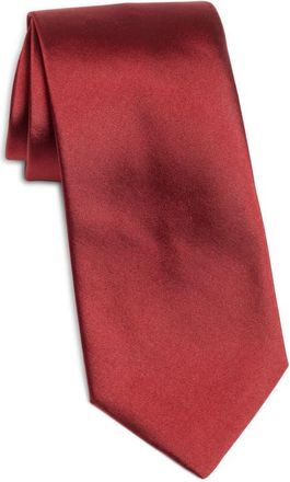 Jack Victor Solid Silk Tie in Red at Nordstrom