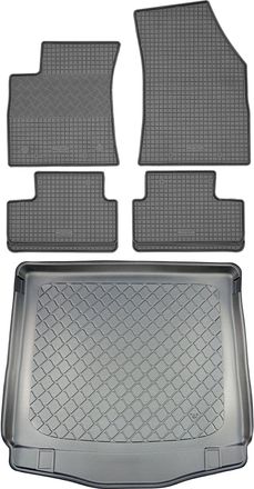 OEM Renault Megane Grandtour Iv E-tech Kombi (5 Puertas) Desde Agosto De 2020. Juego: Alfombrillas De Goma Para Coche + Alfombrilla Para Maletero