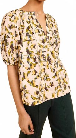 Ulla Johnson Loli Short Sleeve Blouse In Lucent