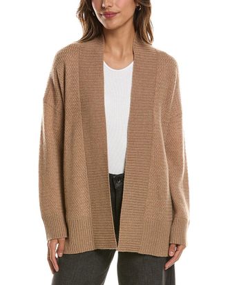 Fort&eacute; Cashmere Textured 100% Cashmere Duster Cardigan