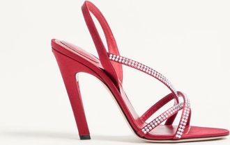 Valentino Garavani Dans Le Foyer Satin Sandal With Crystals 105Mm Wo