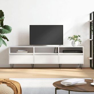 vidaXL Vidaxl - Furniture Limited - Mueble De Tv Madera Contrachapada Blanco