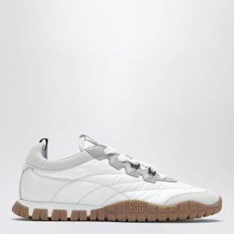 Miu Miu Sneakers Tyre bianca in tessuto tecnico e suede