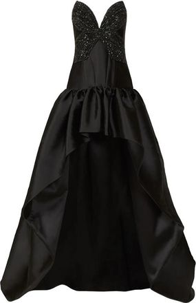 Costarellos Thara Crystal-appliqu&eacute; High-low Asymmetric Dress