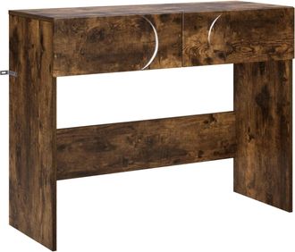 vidaXL Mesa Consola Roble Ahumado 96,5 X 38 X 75 Cm Vidaxl