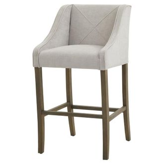 Hill Interiors Hill Interiors - Epsom Barstool - Wood - L58 x W57 x H104 cm - Grey
