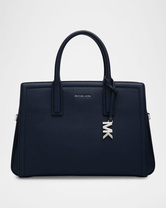 Michael Kors Laila Medium Leather Satchel Bag
