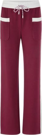 Marc Cain AS 81.15 J06 - Dames - Straight fit broeken - Rood - 2XL - Leer - Broeken