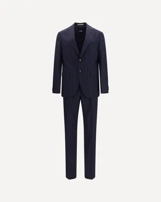 HUGO BOSS Striped virgin wool Suit Male 56