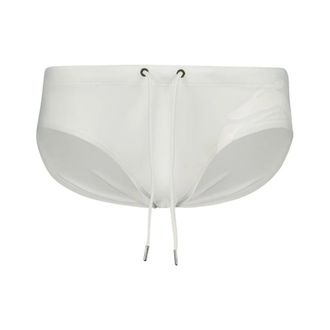 Trussardi Beachwear, male, White, XL, White Swimwear with Ouroboro Logo