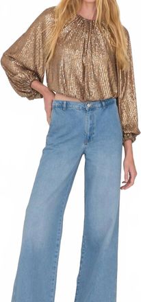 Secular Ava Sequin Top In Copper
