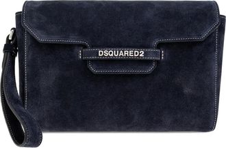 Dsquared2 Twin su&egrave;de clutch - Blauw