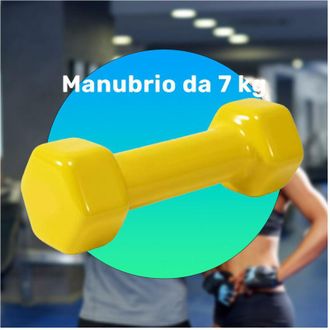 Trade Shop Trade Shop - Manubrio Singolo 7 Kg In Vinile Allenamento Esercizi Casa Palestra Workout Fit