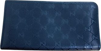 Gucci Black Gg Imprim&eacute; Long Wallet (Bi-Fold) (Pre-Owned)