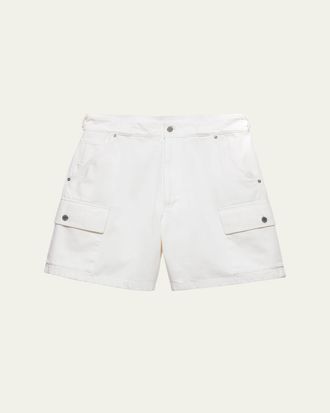 ショーツ PRADA BEIGE COTTON BLEND SHORTS Prada Beige Cotton Blend Shorts | italist