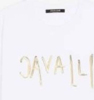 Roberto Cavalli Logo Print Slim-Fit Cotton T-Shirt, Size X-Large
