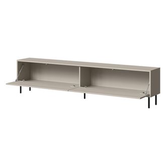 Dmora Mueble Para Tv Vesuviana, Un Estante, 2 Puertas, Un Espacio, 200x30x46h Cm Beige