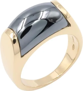Bulgari Gold Navy Yellow Gold (18K) Band Ring (Pre-Owned)